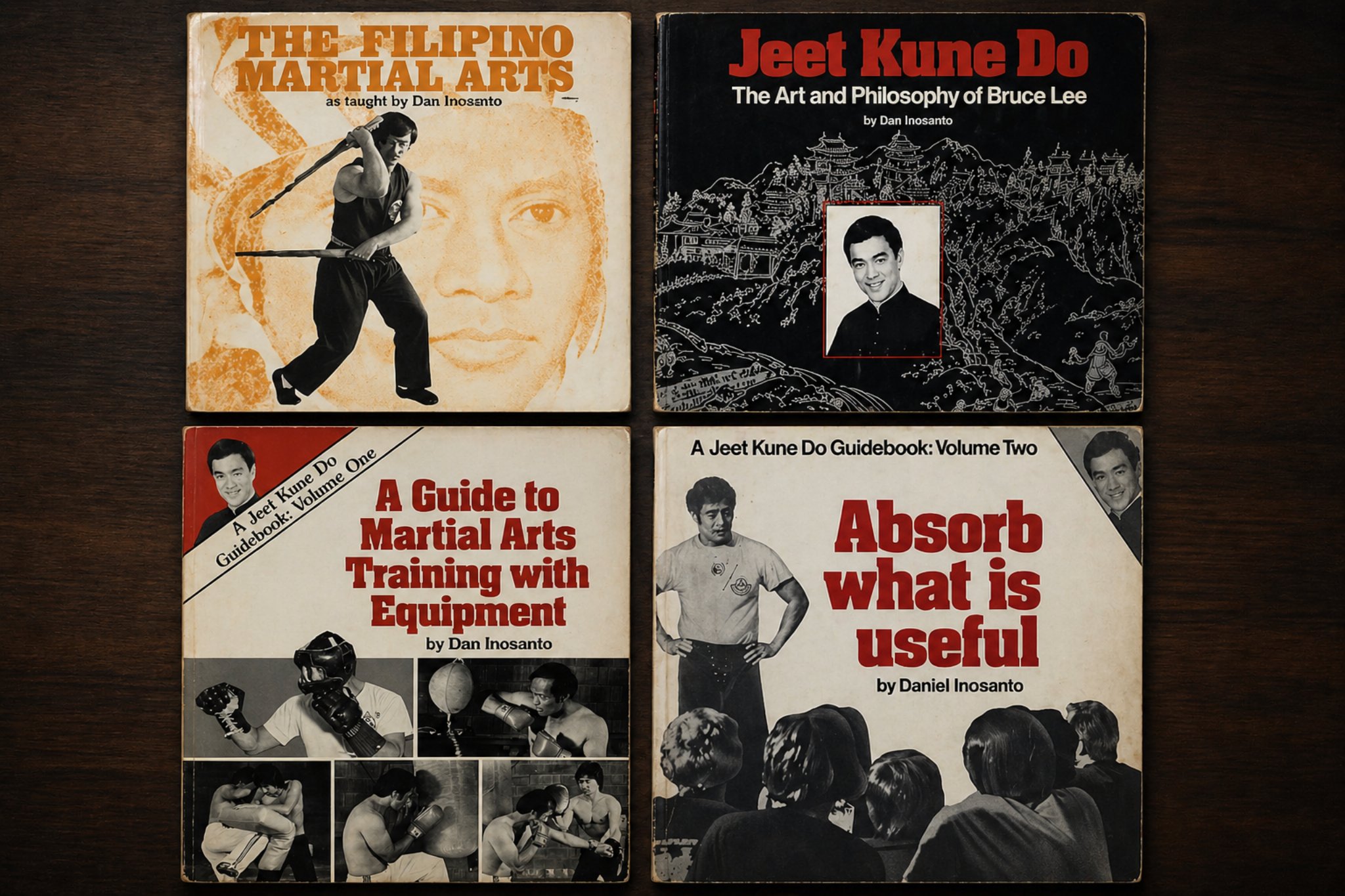 The Essential Dan Inosanto Collection — four foundational books on Filipino Martial Arts and Jeet Kune Do
